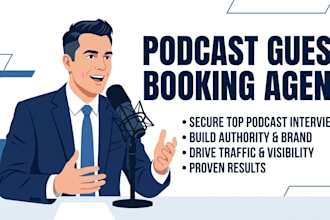 be your dedicated podcast guest booking agent to get you booked on leadership