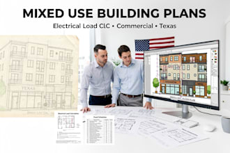 create texas mixed use building plans with electrical load calculations