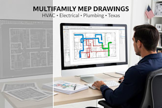 prepare texas multifamily hvac electrical and plumbing construction drawings