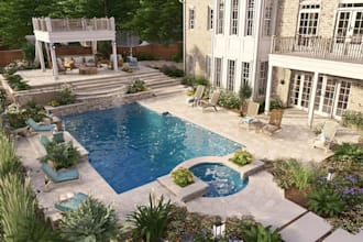 landscape design garden outdoor backyard, pool uae based