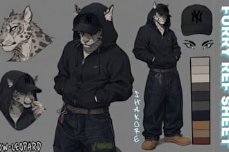 draw furry reference sheet fursona art anthro nsfw character sheet furry oc