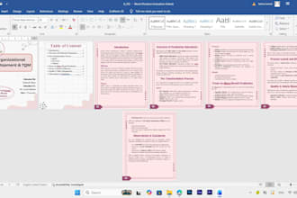 format, design, and layout microsoft word and PDF documents