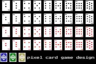 create custom pixel card game, balatro style card game, playing cards, card deck