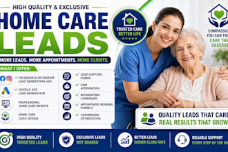 home care leads elderly care leads senior care home care website home care logo