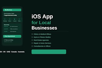 create a professional ios booking app for your barber shop, hair salon, business