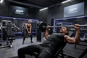 create a realistic 3d gym animation for your fitness brand, gym business, sports