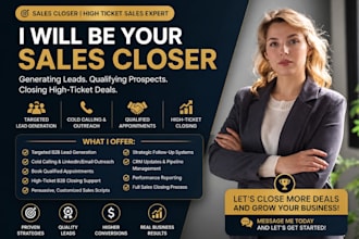 sales development representative sales closer b2b sales person to close deals