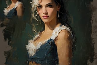 paint a real oil painting on art
