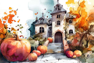 do a watercolor illustration