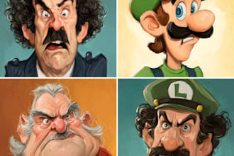 draw your avatar, cartoon, caricature portrait