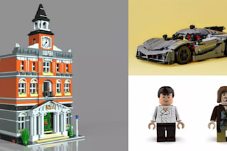 do lego technic car, bike, ship, house, trucks, minifigure, toys with ios file