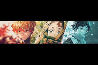 design an eye catching anime banner