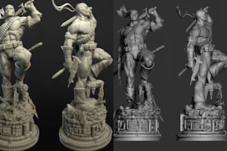 do action figure design, 3d action figure, 3d printable file, articulated model