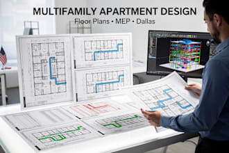 design dallas multifamily apartment floor plans and mep drawings