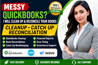 clean up and reconcile your quickbooks bookkeeping