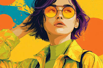 create a stylized portrait illustration