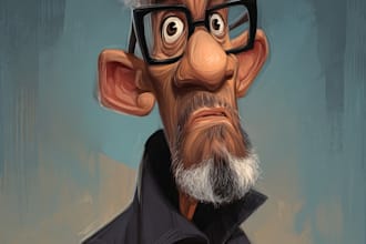 create cute portrait avatar cartoon caricature of you