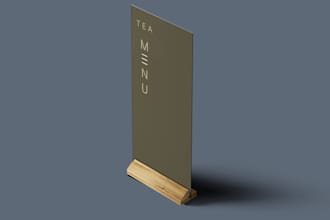 create a clean and eye catching menu design