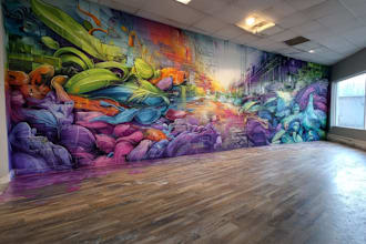 create custom graffiti art designs murals and wall arts