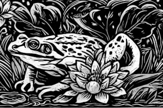 create a linocut illustration