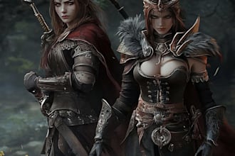 make unique fantasy creatures concept and illustration