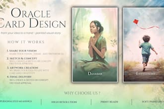 do custom oracle card design illustration