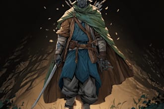 design a dnd party art and group art