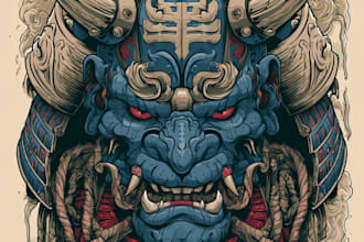 draw t shirt design on graffiti art, japanese art