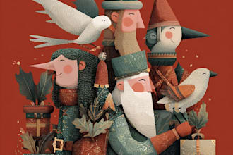 christmas children book illustration, bible illustration