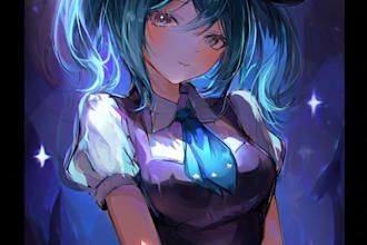 create custom anime fan art and digital anime illustrations