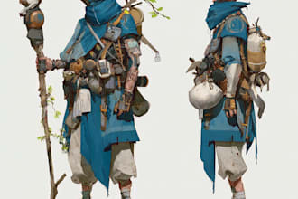 create original concept art character design
