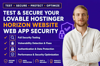 test and secure your lovable hostinger horizon website, web app security