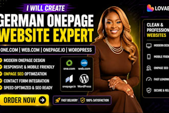 create german onepage website one com web com onepage io wordpress onpage SEO