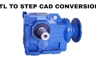 reverse 3d cad engeneering and stl to step cad conversion for 3d printing