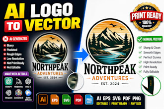 convert ai generated logo into professional vector