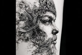 create minimalist fine line tattoo illustration custom ink