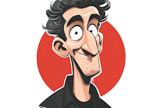 design realistic cartoon logo with creative concepts
