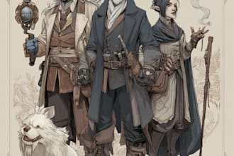 fantasy character fantasy character art in unique style