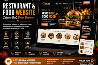 build a restaurant website, cafe website, catering and bakery website for you