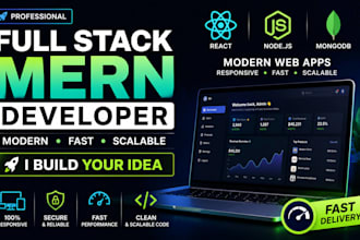 be your full stack developer for web application using mern, front end developer