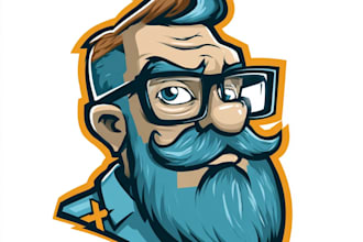 design a custom mascot logo for your brand or business
