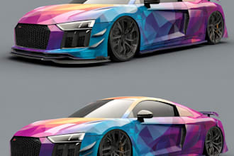 wrap design racing car wrap, car wrap design