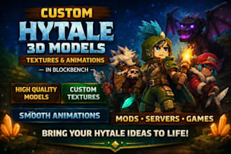 do minecraft 3d models custom minecraft hytale 3d models in blockbench animation