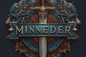 make original medieval, fantasy, rpg, mmorpg game logo title