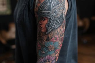 draw custom tattoo design realistic, full sleeve tattoo