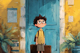 create children book illustration, children book