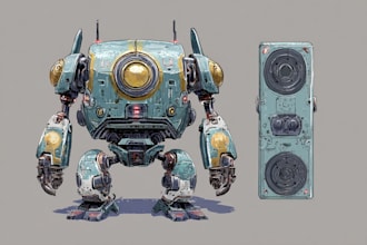 esign robots and concept art of futuristic mecha