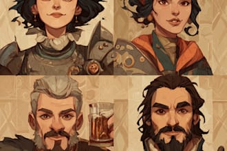 custom dnd party portraits and group art