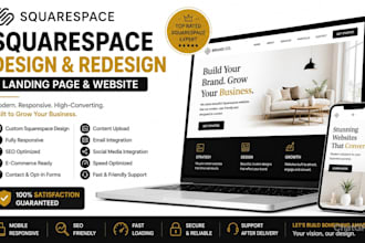 design squarespace redesign customize  squarespace website landing page