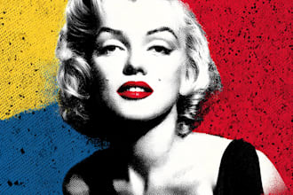 make your face photo into vector pop art style